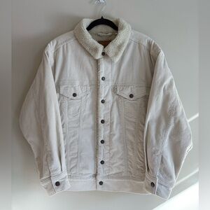 Levi's Beige Corduroy Sherpa Jacket